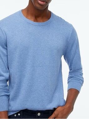 J Crew Factory blue cotton crew neck sweater M